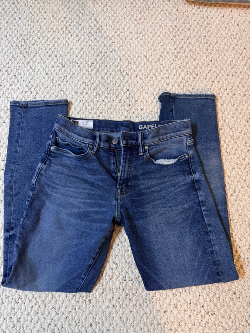 GAP Flex Men’s Slim Straight Jeans in Dark Blue Denim